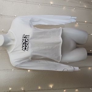 Disney White Mickey Mouse Long Sleeve Tee